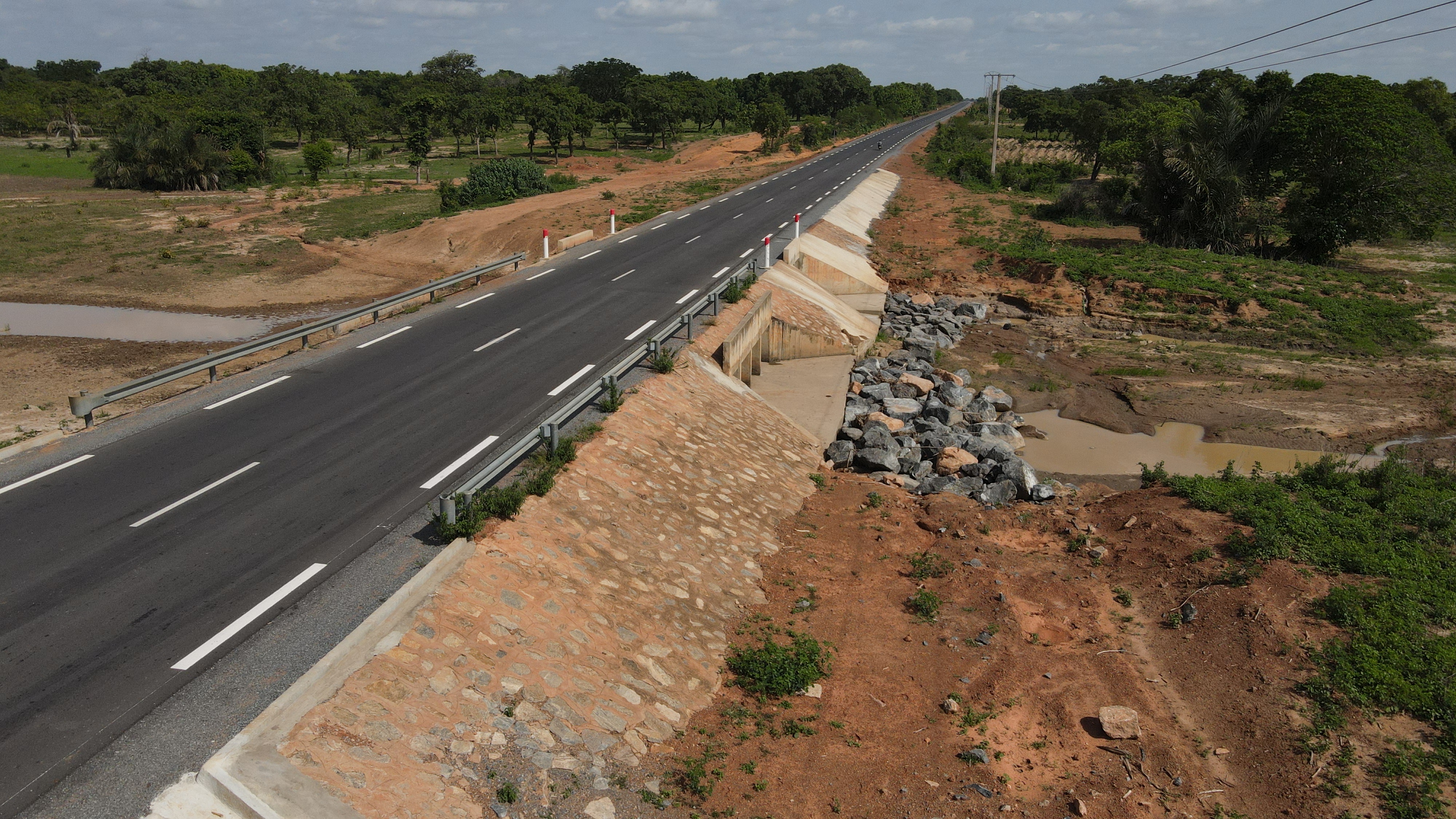 Travaux de resurfaçage de la route Biro – Pèrèrè